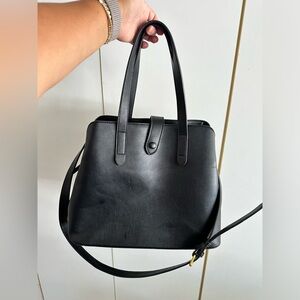 Fawn design black satchel